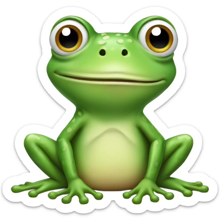 Frog blushing sticker