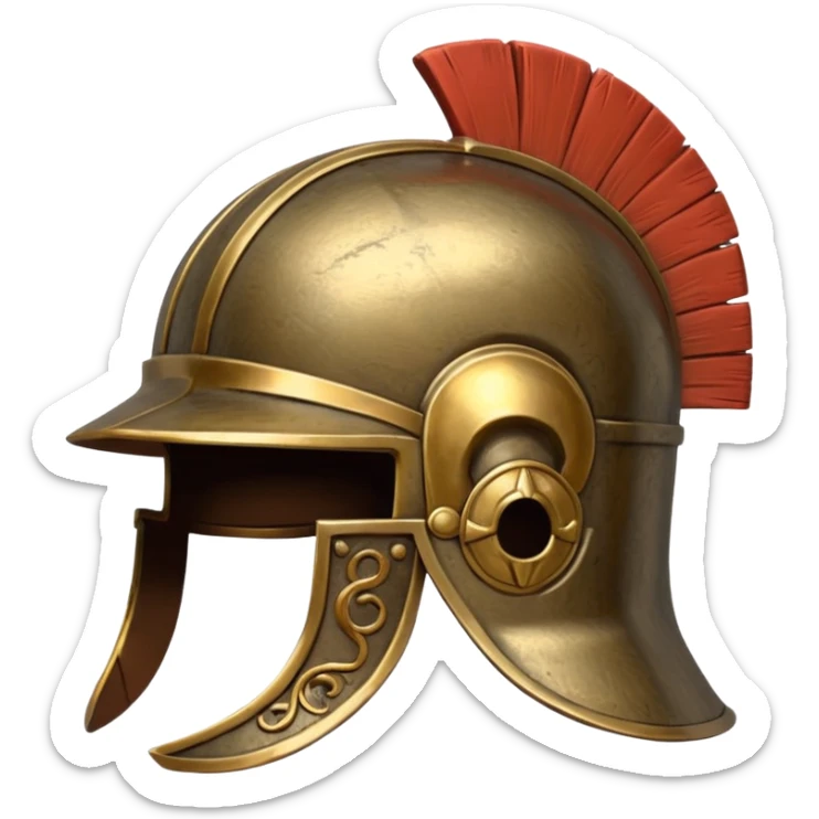 roman helmet without background sticker