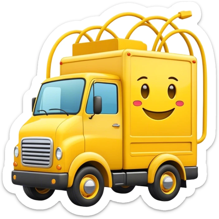 I want a cute and fun  emoji for Transporeon visibility's telematics team. Telematics is a team that is there to get telematics data from trucks thanks to integrations.  sticker