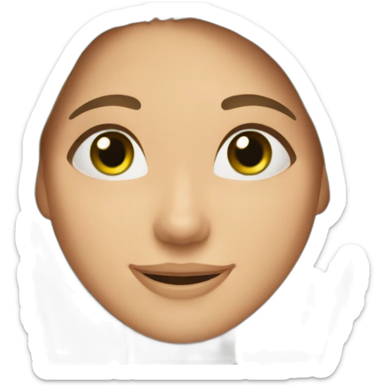 Happy-girl-designer-with-brown-hair-green-eyes sticker