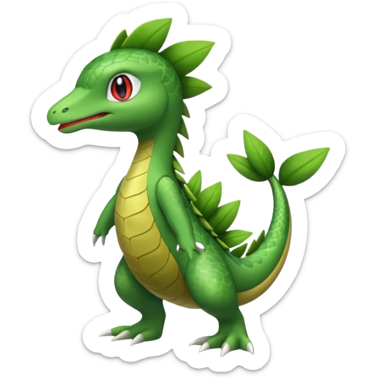 Larvitar-Sceptile-Snivy-hybrid-fusion (full body) sticker