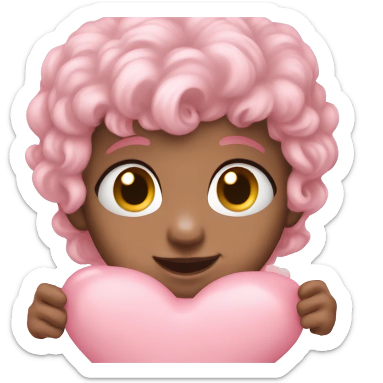 baby pink heart sticker