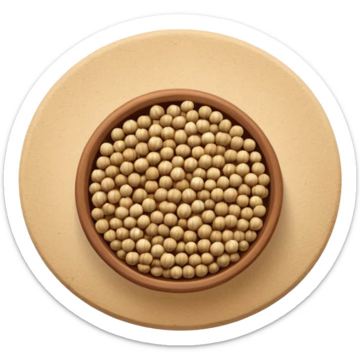 scatter of coriander seeds, round, beige to light brown, dry and ribbed, subtle earthy color, slightly ridged, size variation, whole spice, soft lighting, transparent background, emoji scale sticker