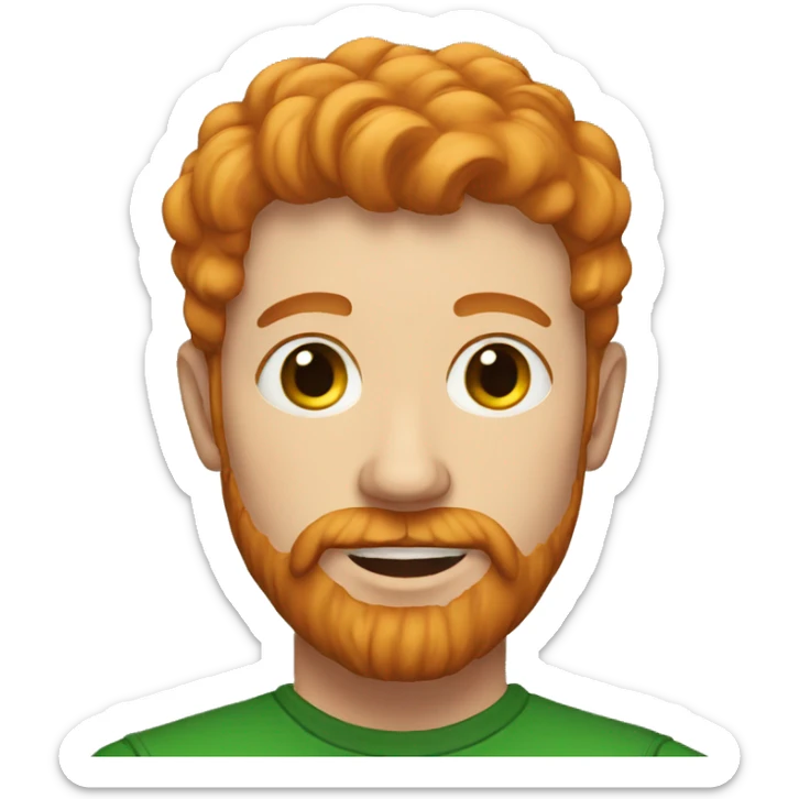 Portrait, Irish Male, 34, Ginger, Facial Hair sticker