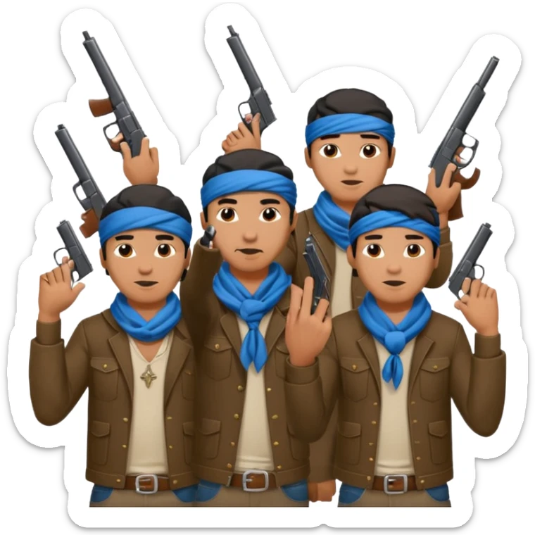 Norteño gang with 14, hand gang signs and guns sticker