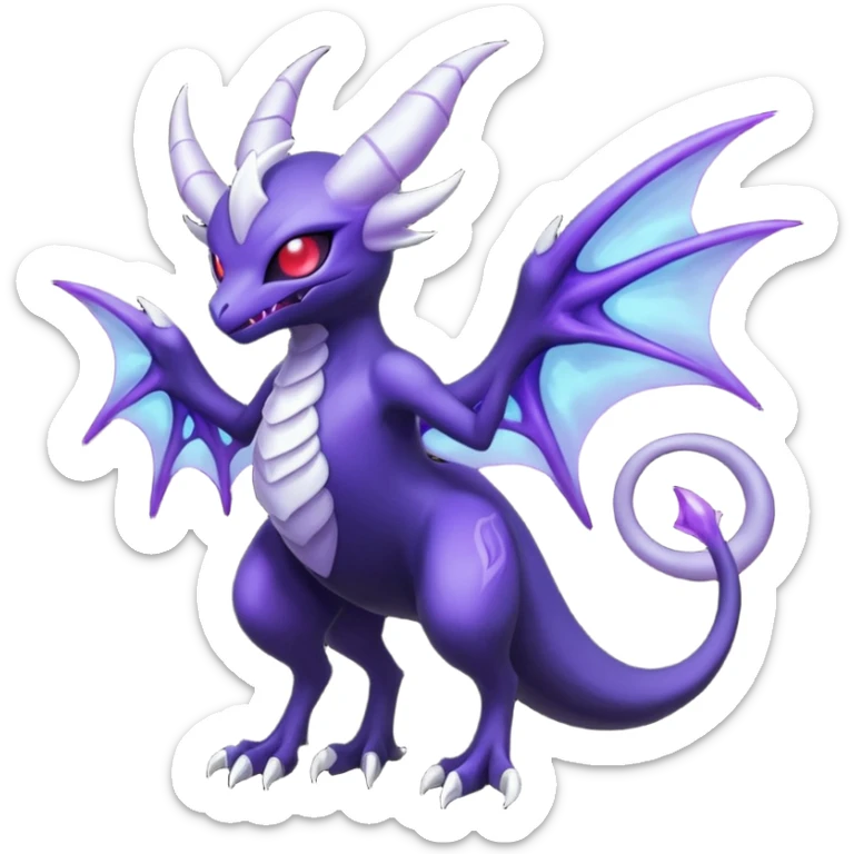 Shiny Darkrai-Lunala-Haunter-Fakémon-hybrid-creature (full body)  sticker