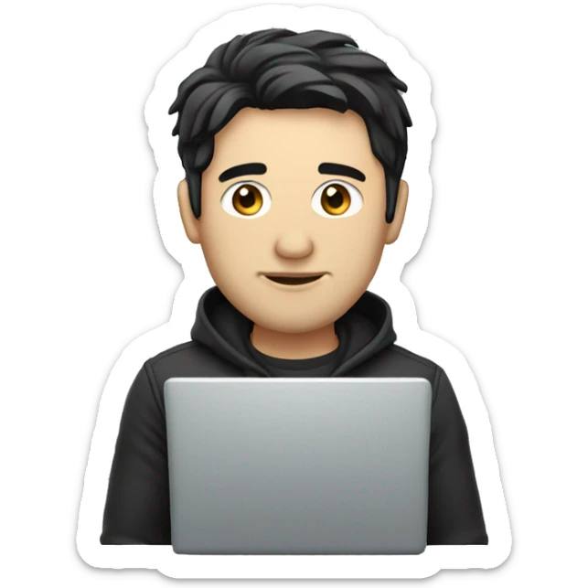europe-glass-man-black-hair-with-laptop sticker