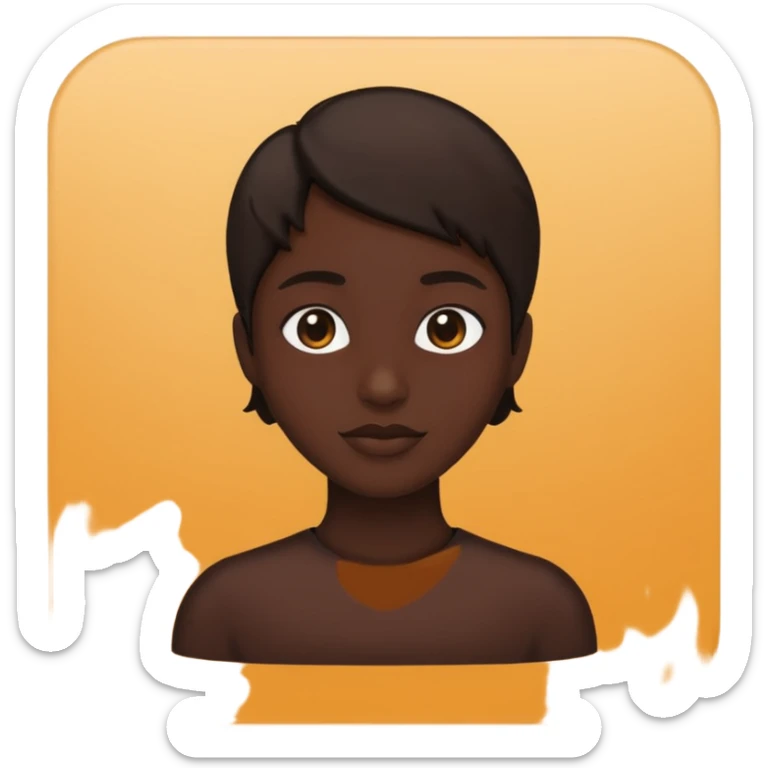 See only the shape, so no eyes, no lips, no hair. See only the silhouette. sticker