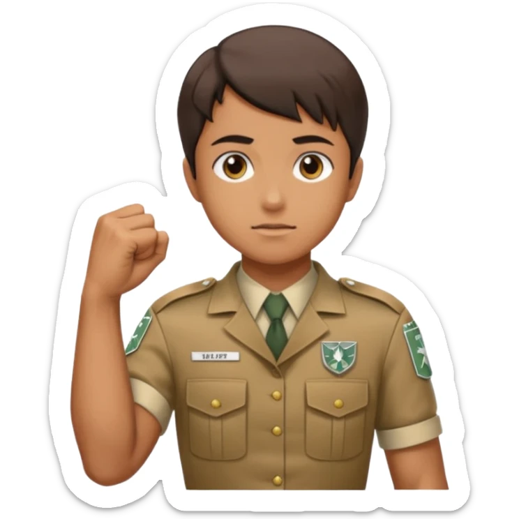 Shinzou wo sasageyo and fist on the chest sticker