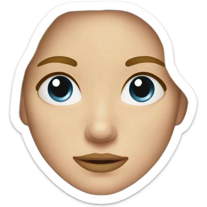 Waking up tired, Leary eyed, female with beach, waves, mid length, dirty blonde hair sticker