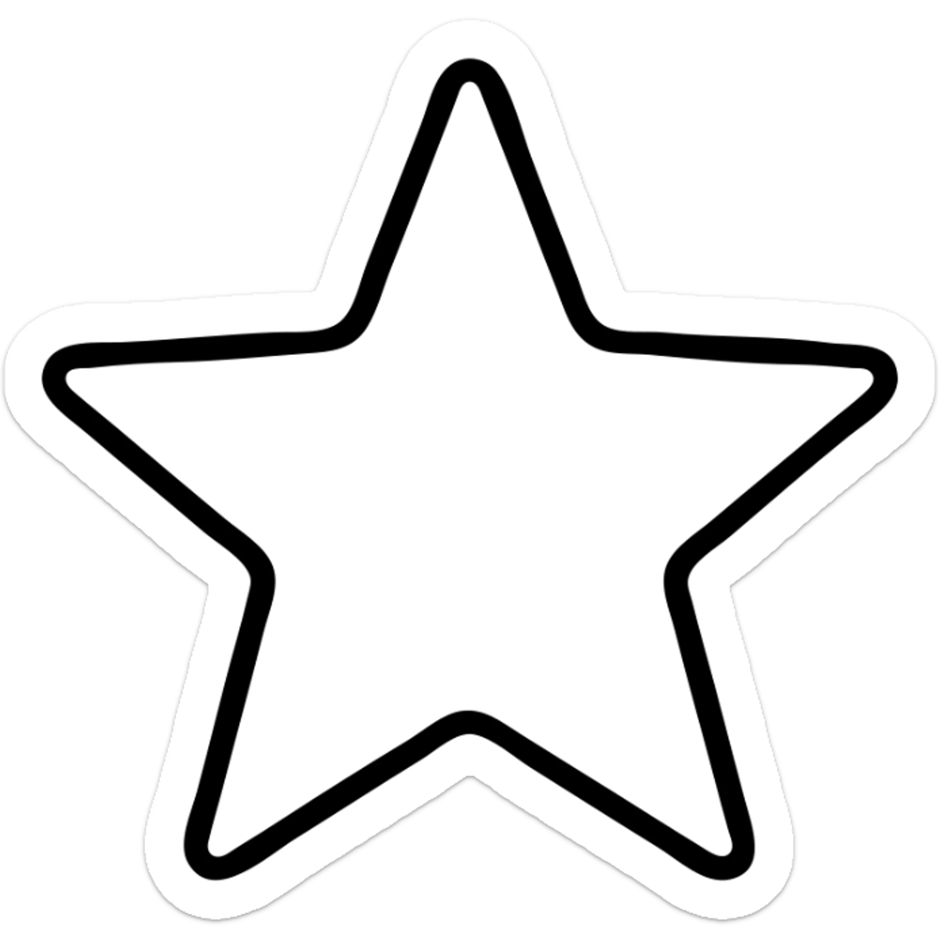 star icon outline sticker