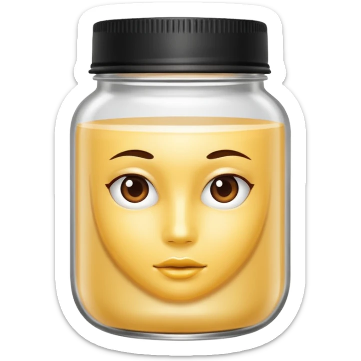 WHITE hair mask in a jar THE PRODUCT WITHOUT MOUTH AND EYES  sticker