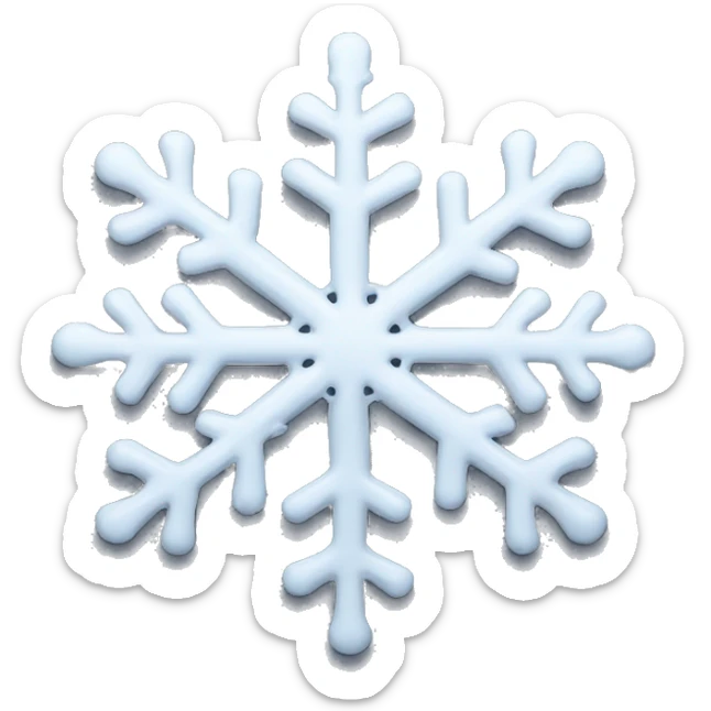 Melting snowflake sticker