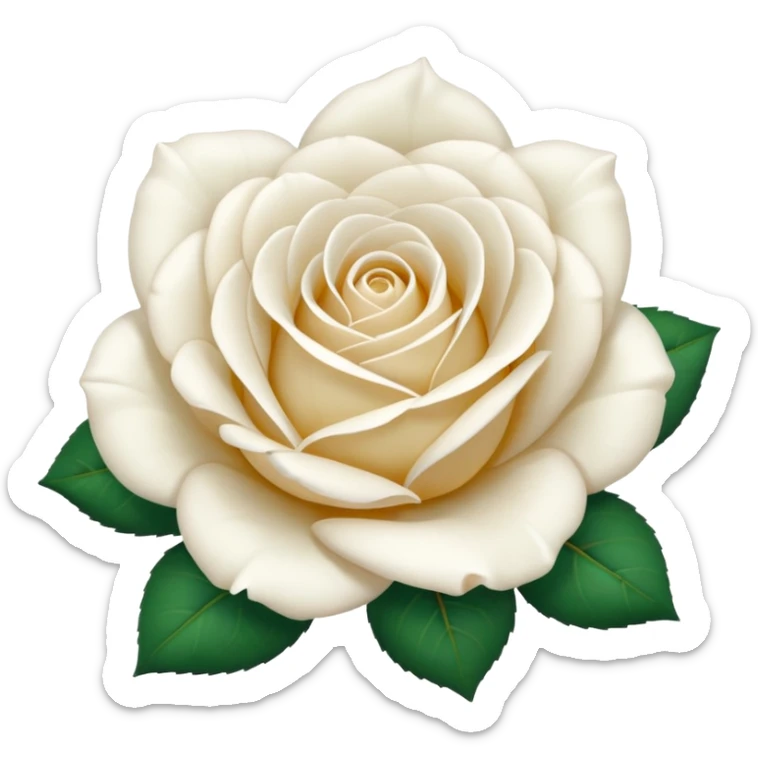 White rose sticker