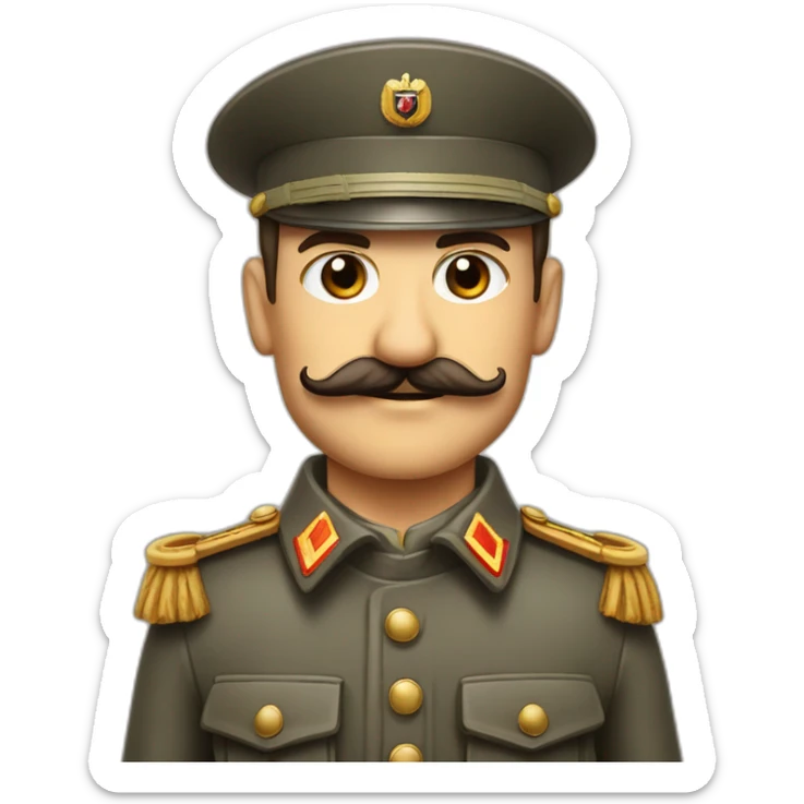 Soldat allemand SA brun petite moustache carré sticker