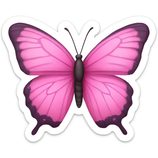 pink butterfly  sticker
