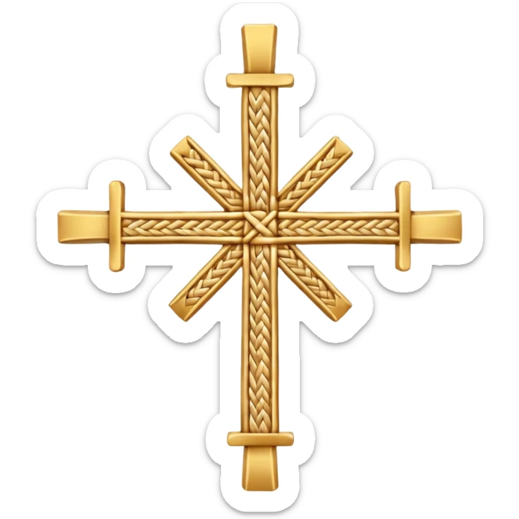 St. Brigid's cross or St. Brigit's cross (Irish: Cros Bhríde, Crosóg Bhríde or Bogha Bhríde) is a small variant of the Christian cross often woven from straw or rushes. sticker