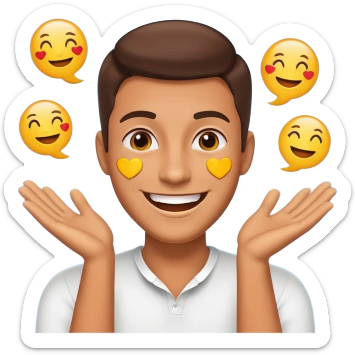 Charming, magnetic, center of attention without even trying. superstar in the spotlight
more dinamic emoji  sticker