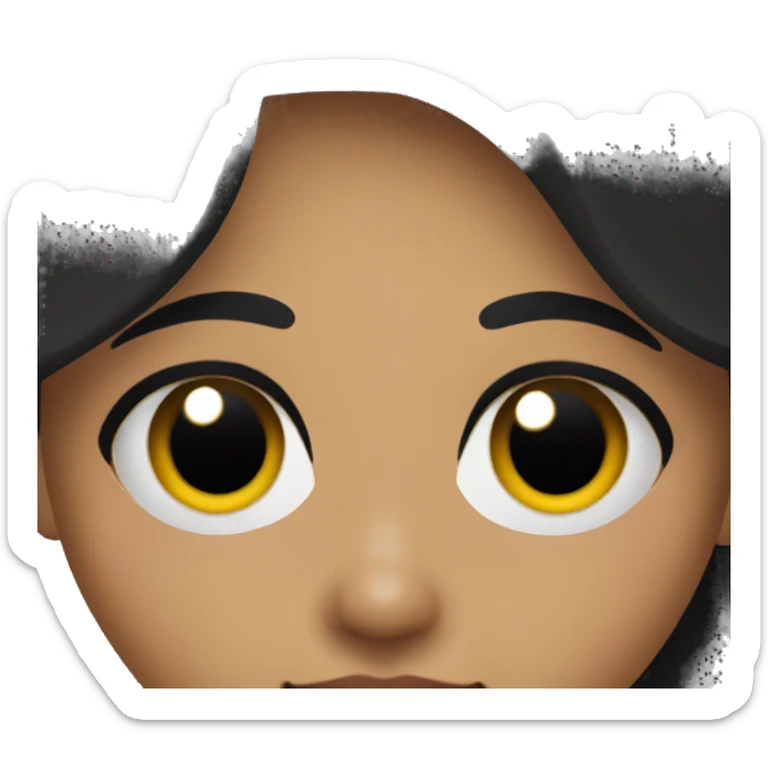 Mexican girl with black hair and eyeliner sticker