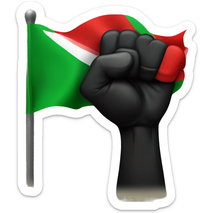 Black Power Fist and Red Black Green Flag  - Juneteenth - Freedom is NOT free ! sticker