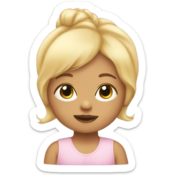 baby with blond hair in mother’s arms sticker