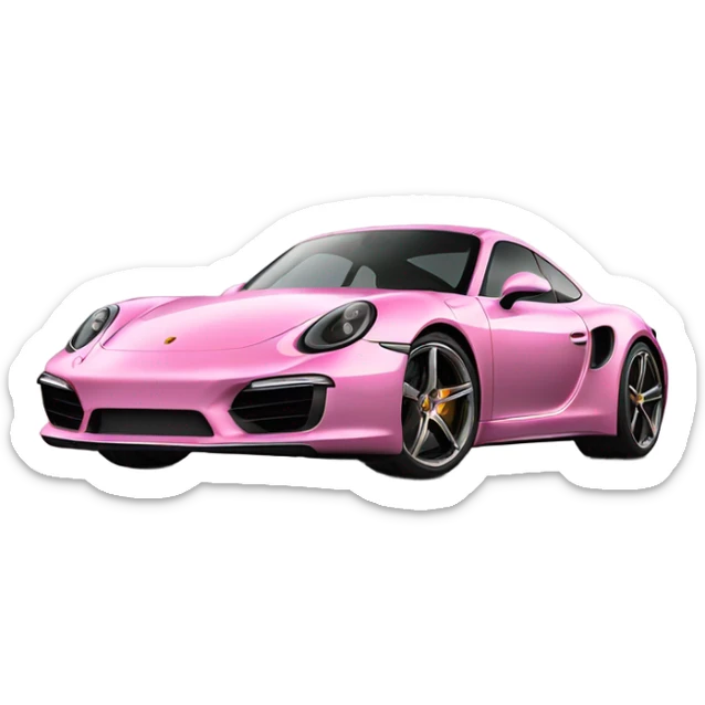 pink porsche sticker