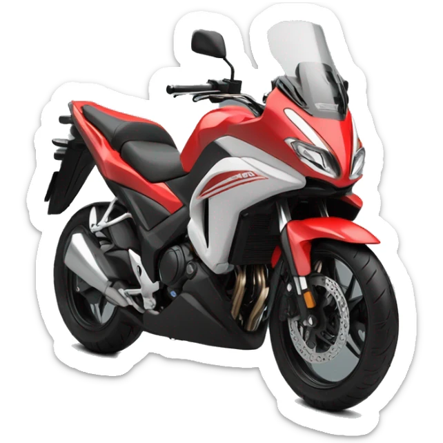 Rapaz com blusa vermelha e calca preta sentado em logo da honda motos em 3d sticker