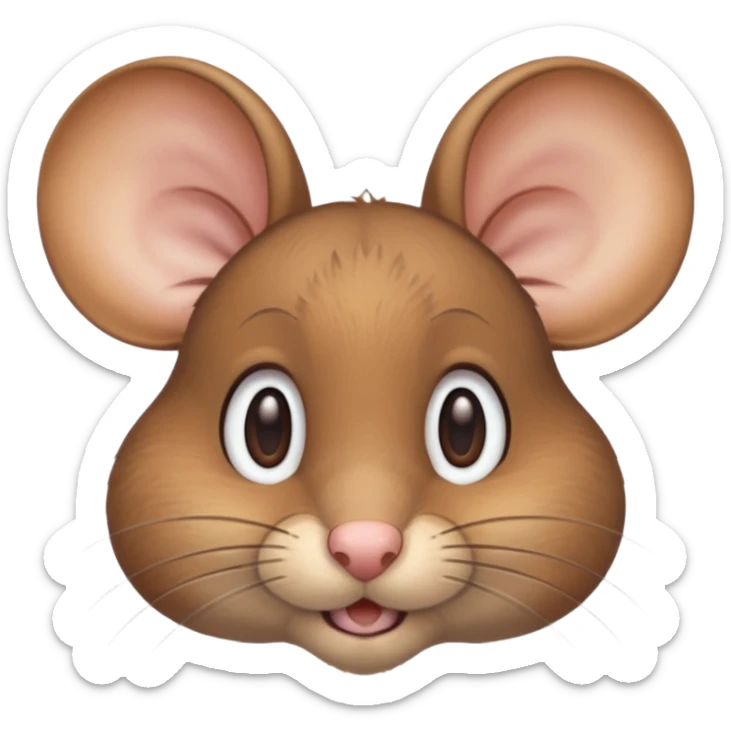 🙄 pero que el ratón tenga los ojos o sea que su iris vea para arriba su iris esté en la parte superior derecha de su ojo , no en el centro  sticker