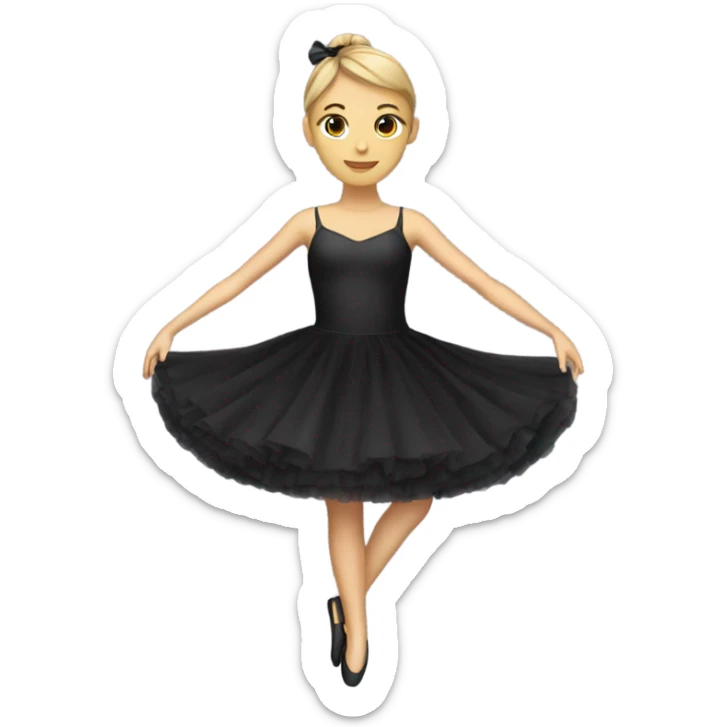 black Ballerina dress no person sticker