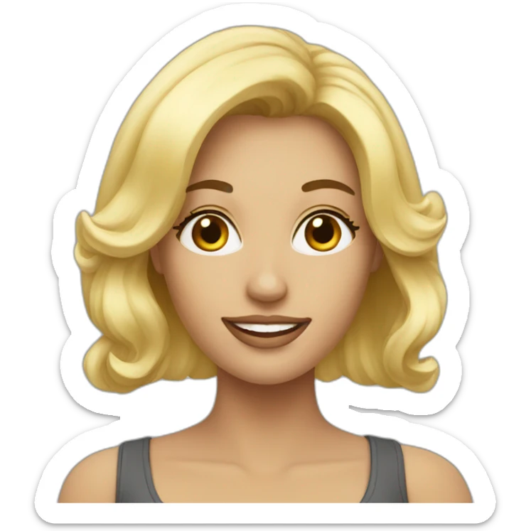 Beautiful blond women sticker