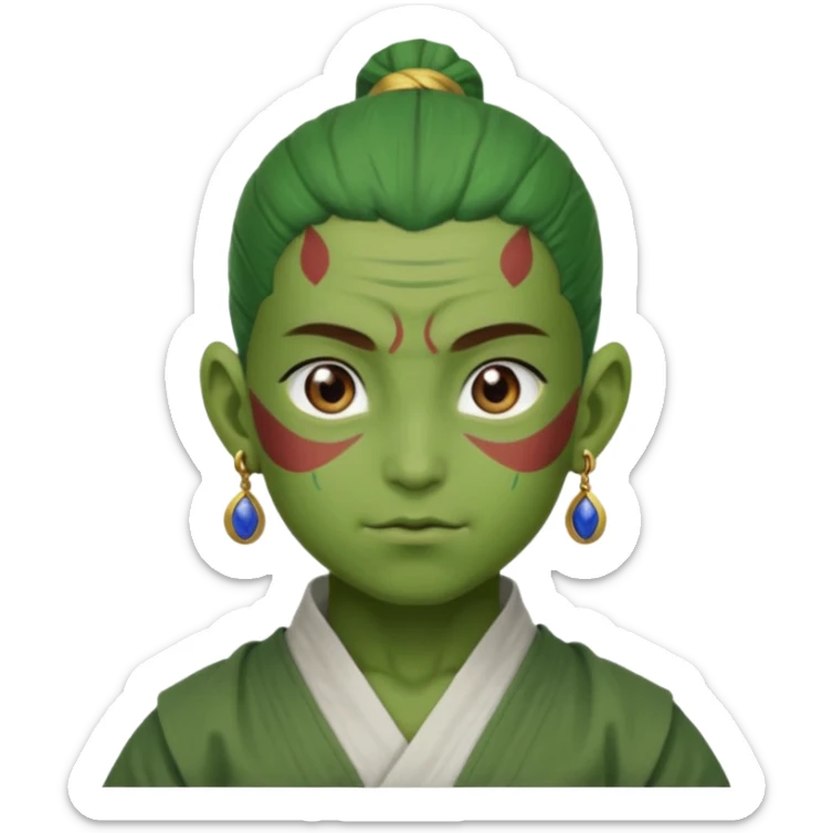Dragon ball fusions Gohan + piccolo potara earrings = Gohanpiccolo vegito-syle sticker