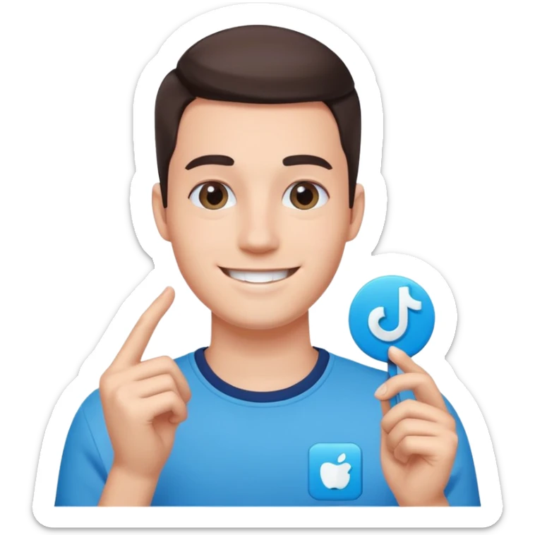 Q salga verificado azul en tik Tok sticker