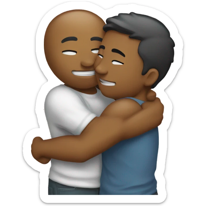 a hug to my boyfriend saying i love you  sticker