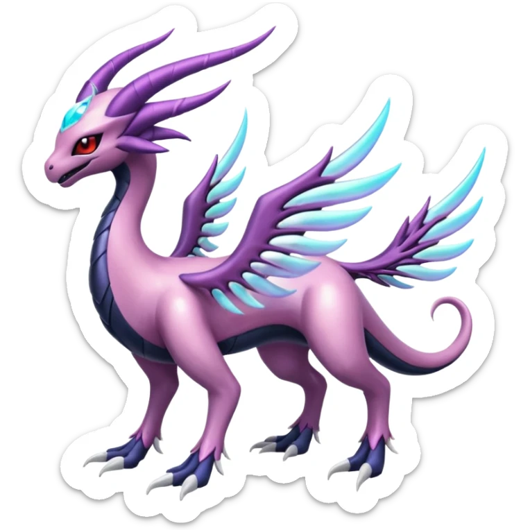 Lunala-Yveltal-Palkia-Fakémon-hybrid-creature (full body)  sticker