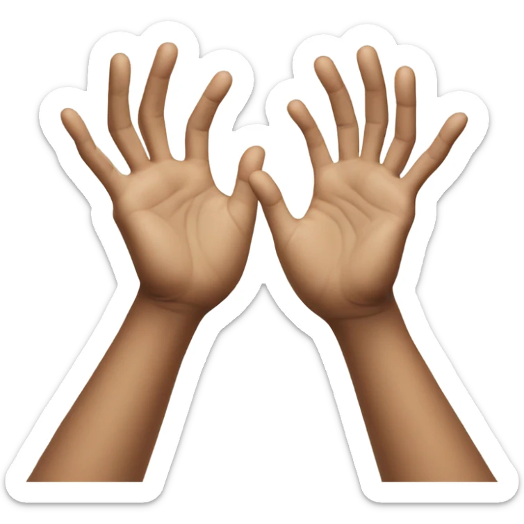 hands shrugging sticker