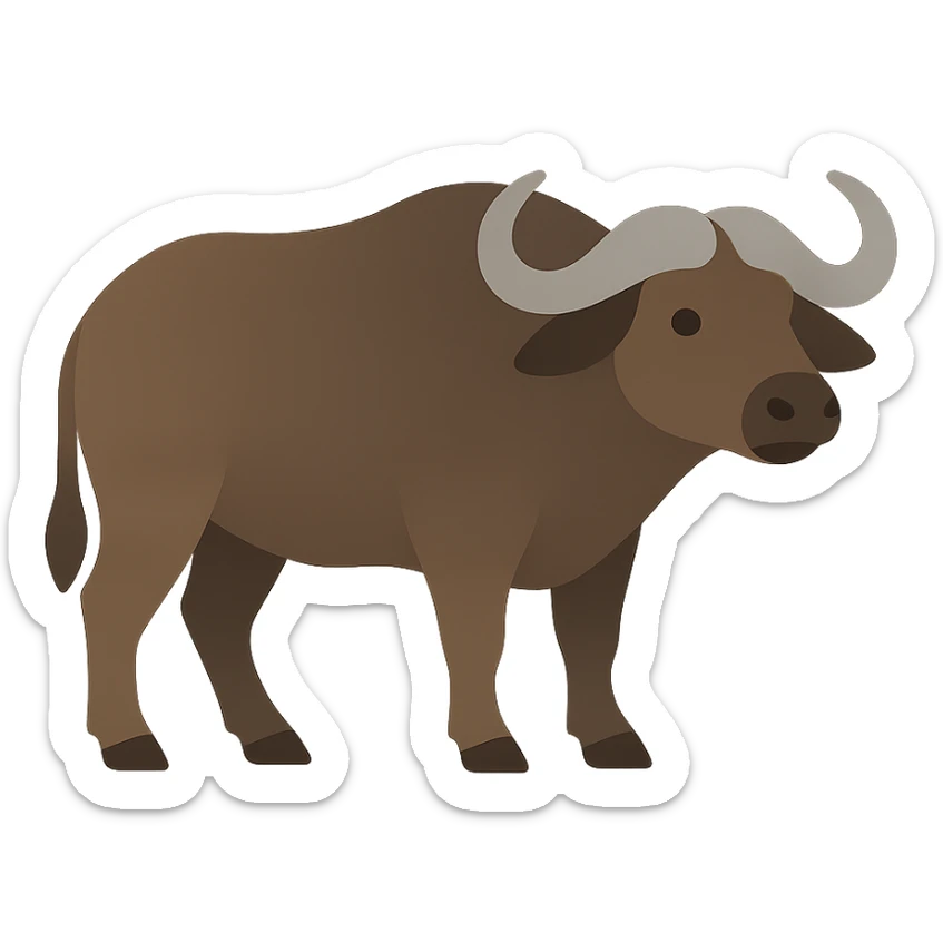 African buffalo sticker