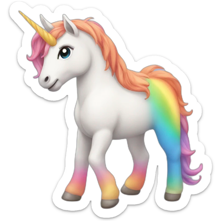 rainbow unicorn sticker