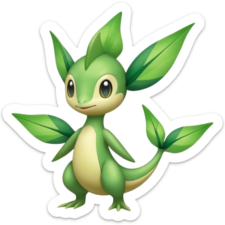 Larvitar-Celebi-Snivy-hybrid-fusion (full body) sticker