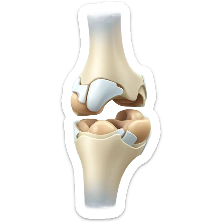 The presence in which one has resembling the surgical modification of the patella part of the body sticker