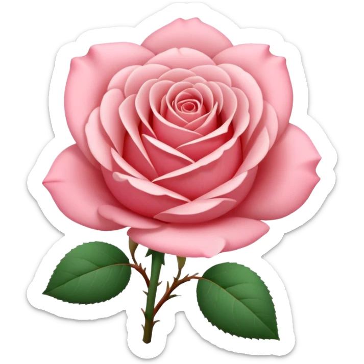 rose shape flower, no stem, no leaves, now make THE FLOWER WHITE MAKE IT ALL WHITE  sticker