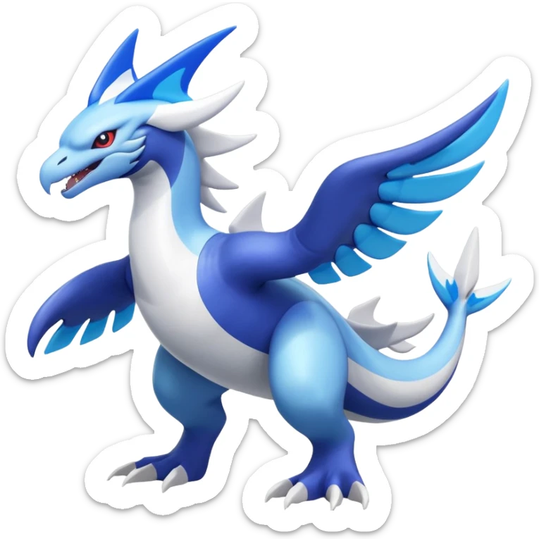 Lugia-Kyogre-Zeraora-Reshiram-Latios-fusion-creature (full body) sticker