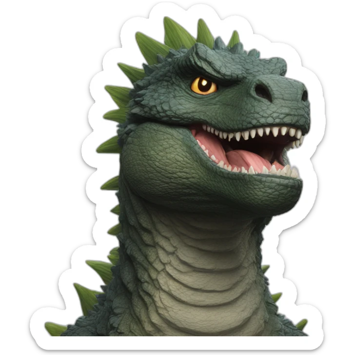 Cinematic Godzilla (proportional)calm (realistic) (Godzilla King of the Monsters, 2019) sticker