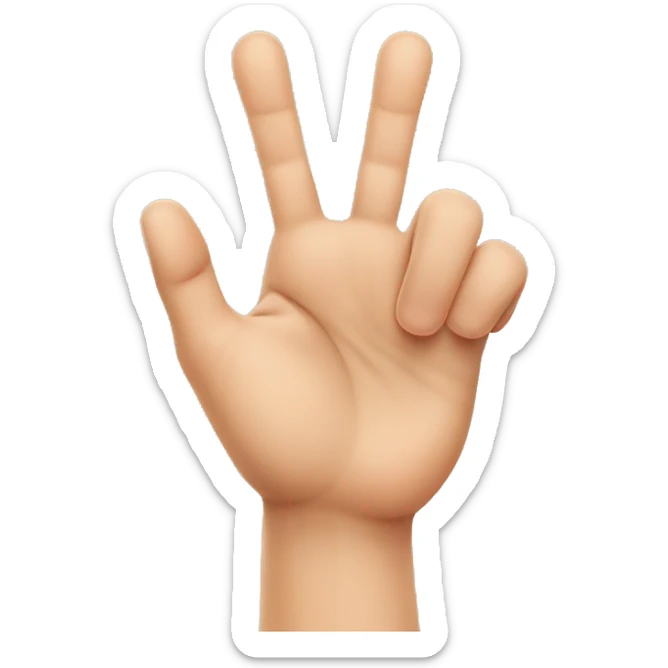 A hand with the pinky up and the rest of the fingers down sticker