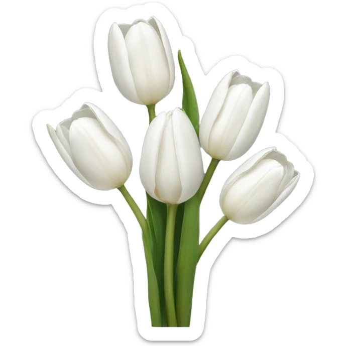 white tulips sticker