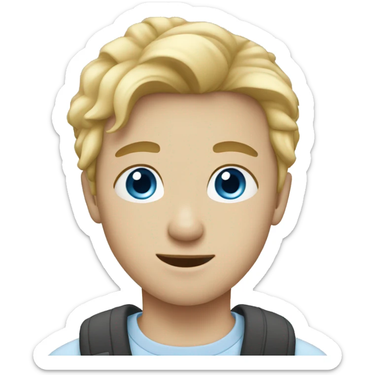 boy with blonde hair blue eyes sticker
