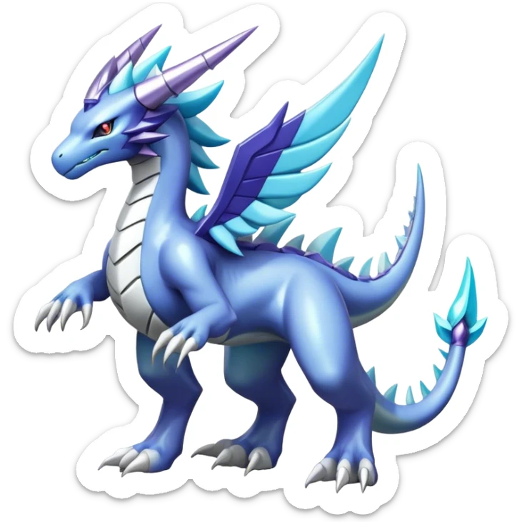  Cool Edgy Shiny Godly Ethereal Digimon-Suicune-Dialga-Kyurem-Latios-Reptile full body sticker