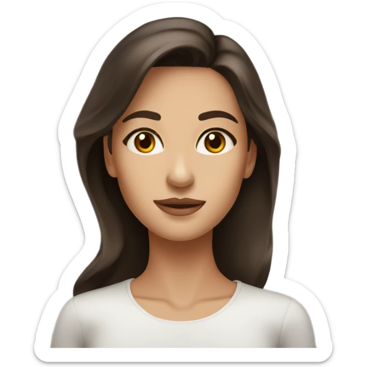 A very beautiful brunette woman with brown eyes sticker