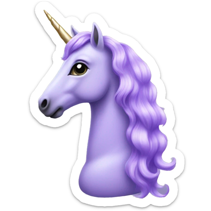 Lavender unicorn  sticker