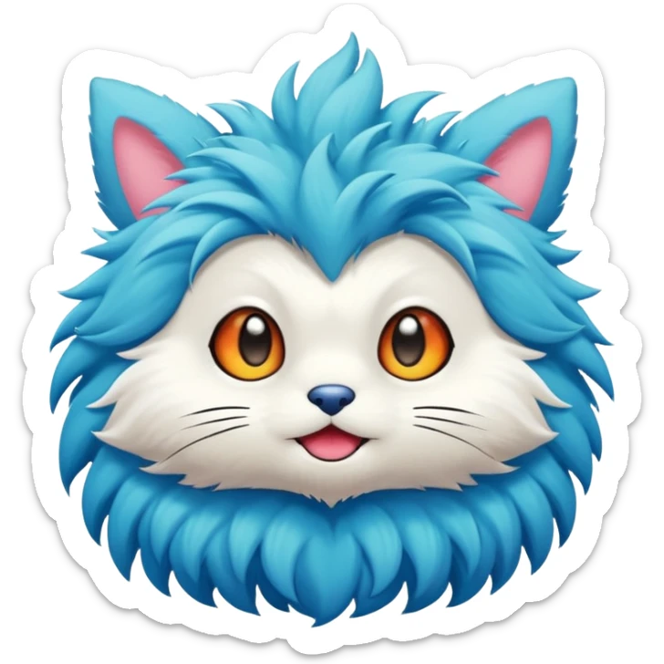 Cartoonic Cute Funny Silly Childish Anime Fakémon-Fantasy-creature sticker