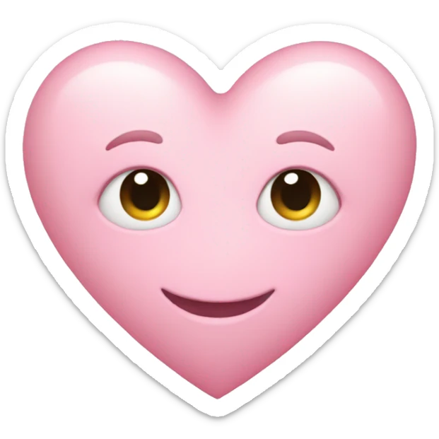 light pink heart sticker